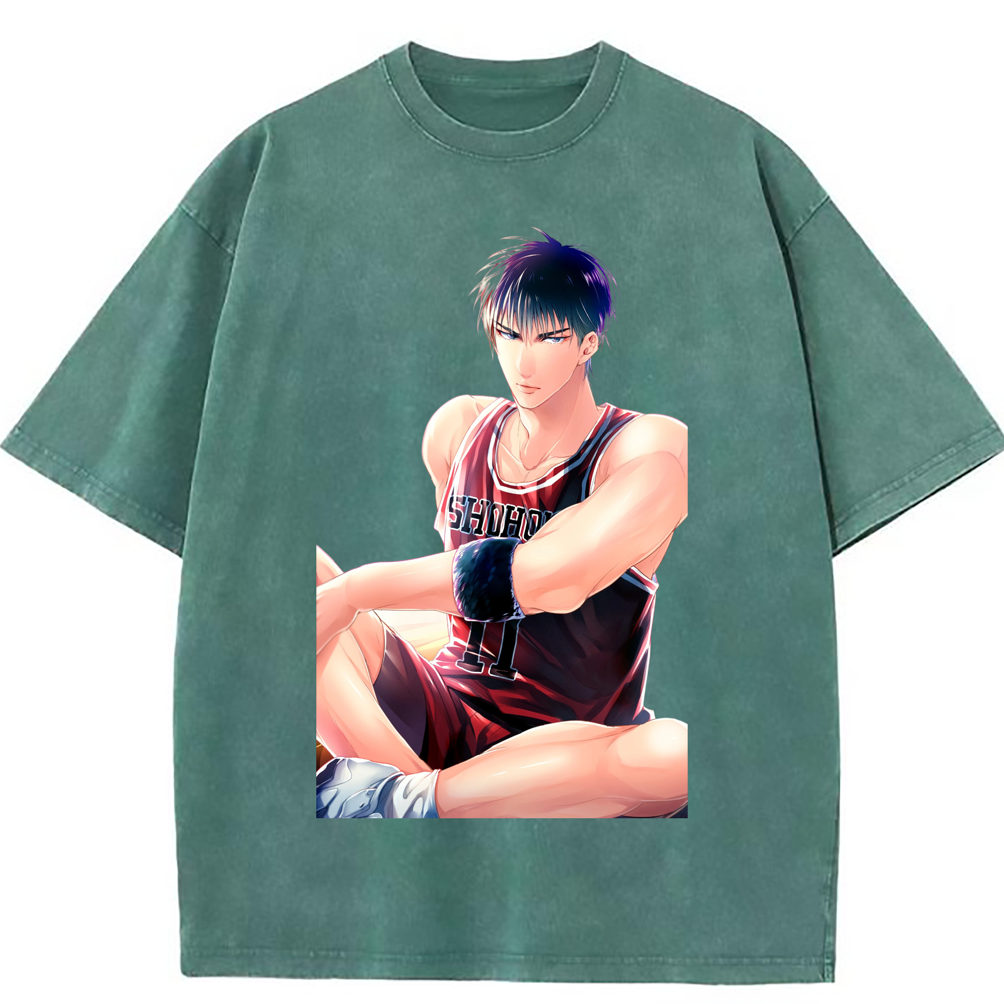 （画像用） SLAM DUNK／スラムダンク 綿100% ヴィンテージ風 半袖Tシャツ（フロントプリント）